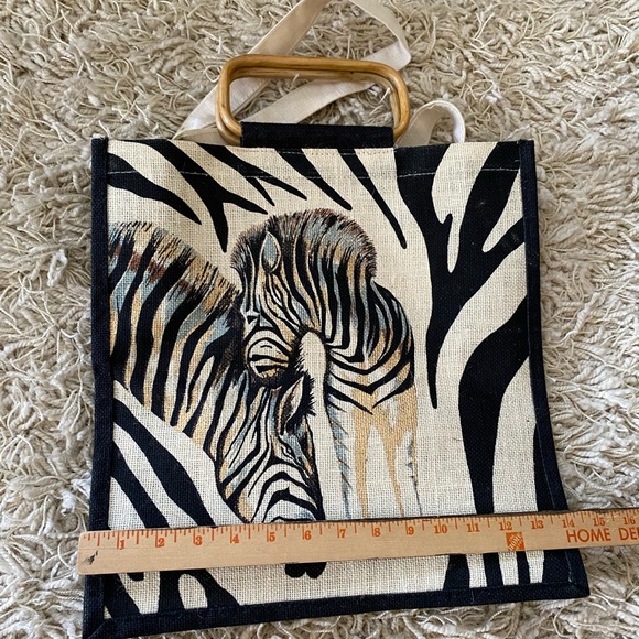 Eco Friendly Jute Market Bag – Zebra print - Picture 5 of 16